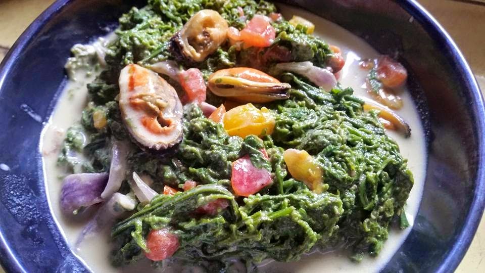 eat all you can Ginataang Pako with Mussels Recipe