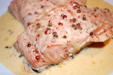filetti di salmone al frutto di pompelmo rosa