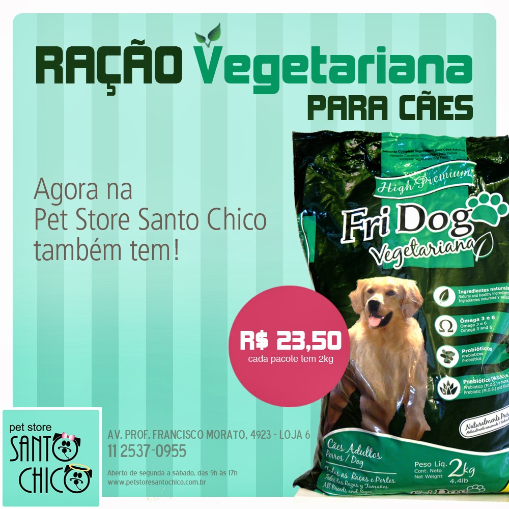 Pet Store Santo Chico Ração Vegetariana