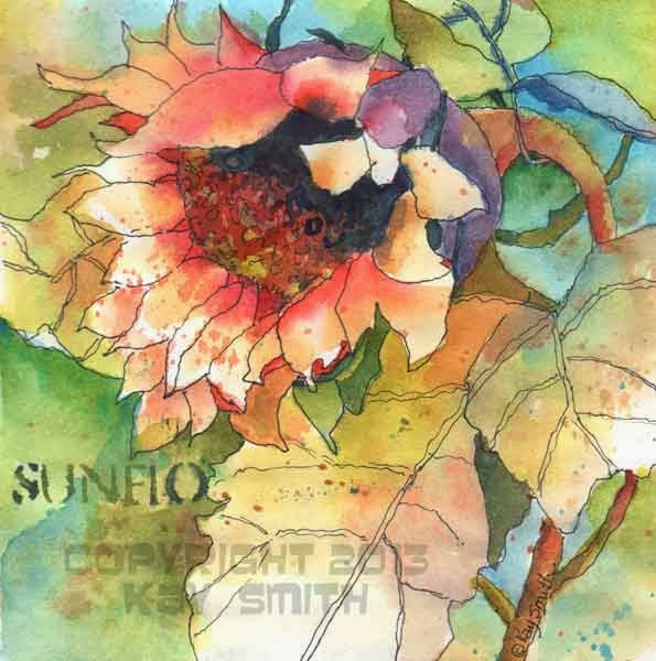 Colored Pencil Sunset  Art Journal Page - Journal Freaks