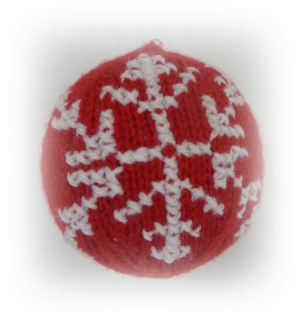 Fleurs et Rayures: Boules de Noël tricotées