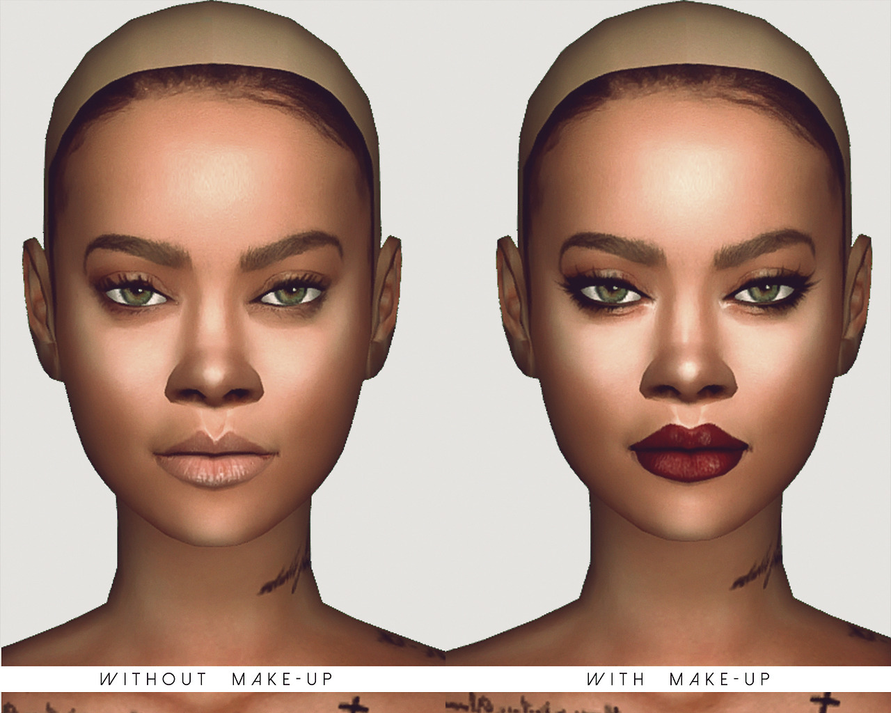 black female skin overlay sims 4