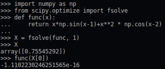 Математика за компьютером: Python. Решение уравнений