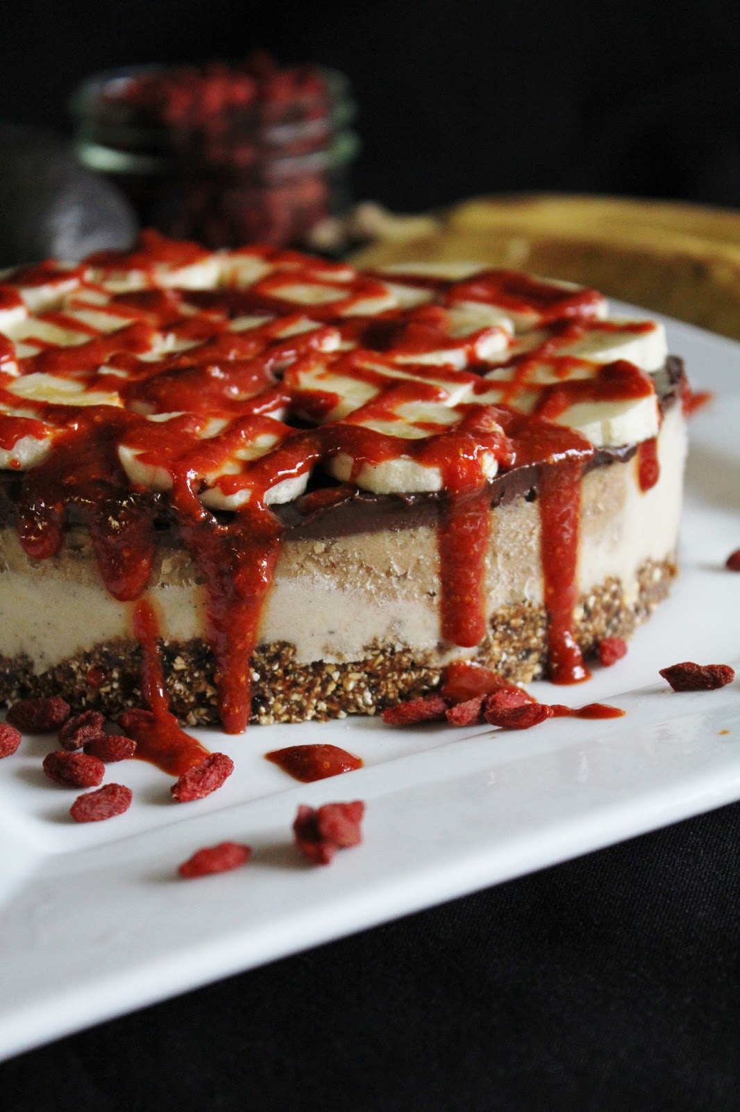 This Rawsome Vegan Life banana chocolate caramel ice cream cake