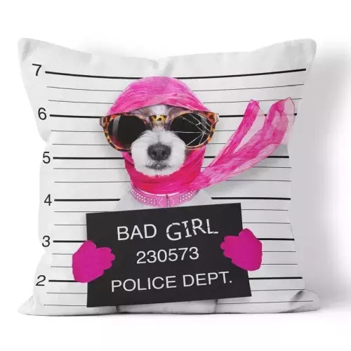 Bad Girl Funny Throw Pillow