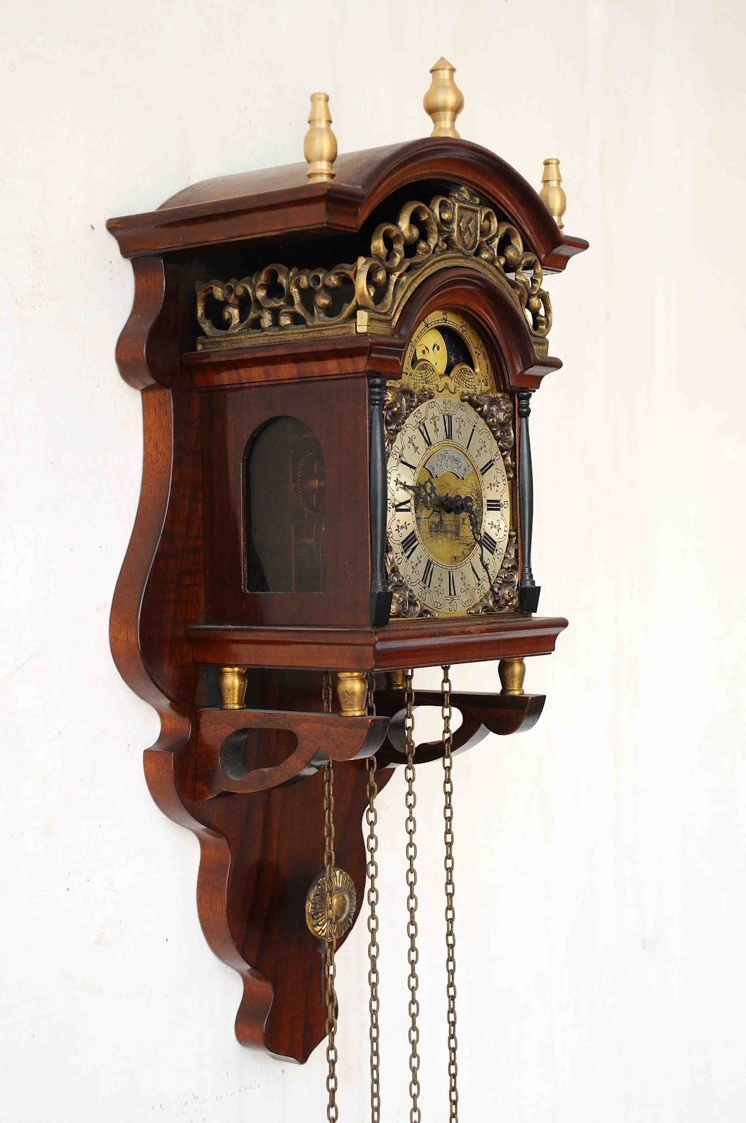Old Vintage Gallery Antique Dutch Clock "Sallander Moondial" Circa 1940