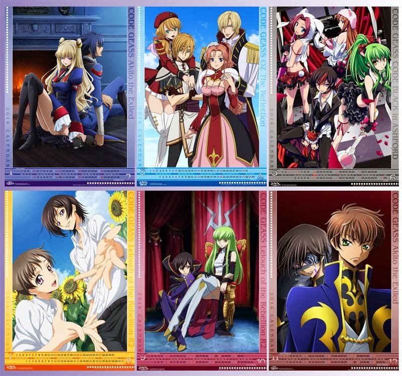 Code Geass Calendar 2014 Code Geass GaidenBoukoku no Akito