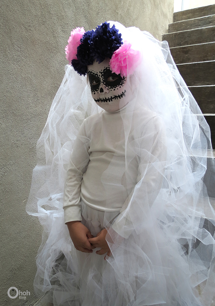 DIY Halloween costume sugar skull bride