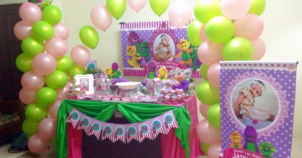 Barney Birthday Party for Jayshanaa's 1st Birthday