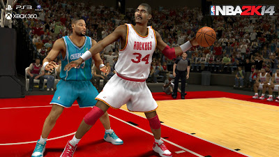 NBA 2K14 Hakeem Olajuwon (Houston Rockets) & Alonzo Mourning (Charlotte Hornets)