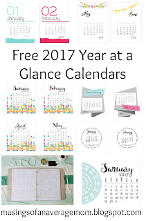 2017 Yearly Calendars