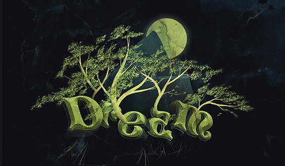 Trees 3D Text Photoshop 30 Striking 3D Text in Photoshop Tutorials