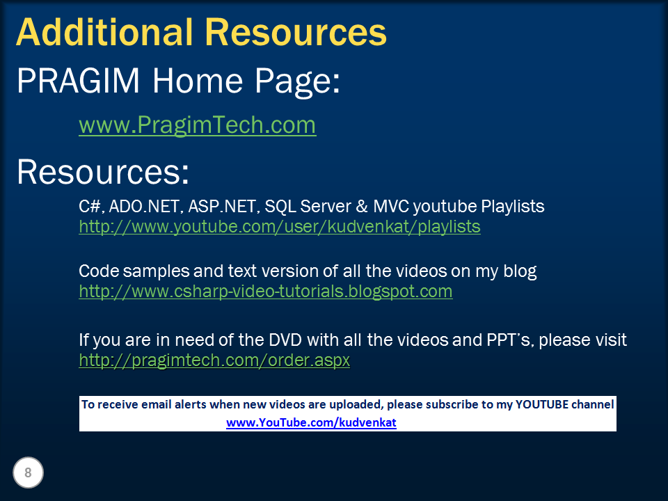 Sql server, .net and c# video tutorial: jQuery Resizable Widget