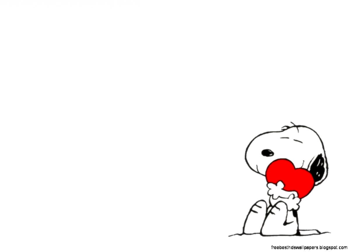 Free Snoopy Just Love Valentine computer desktop wallpaper