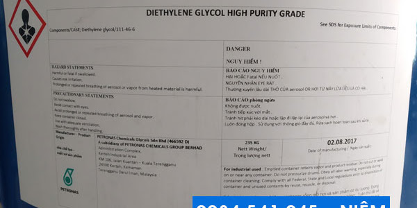 Dung môi công nghiệp Diethylene Glycol