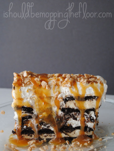 Ten Minute Layered Ice Cream Cake: this quick, yet impressive dessert goes together in a flash and tastes fantastic!