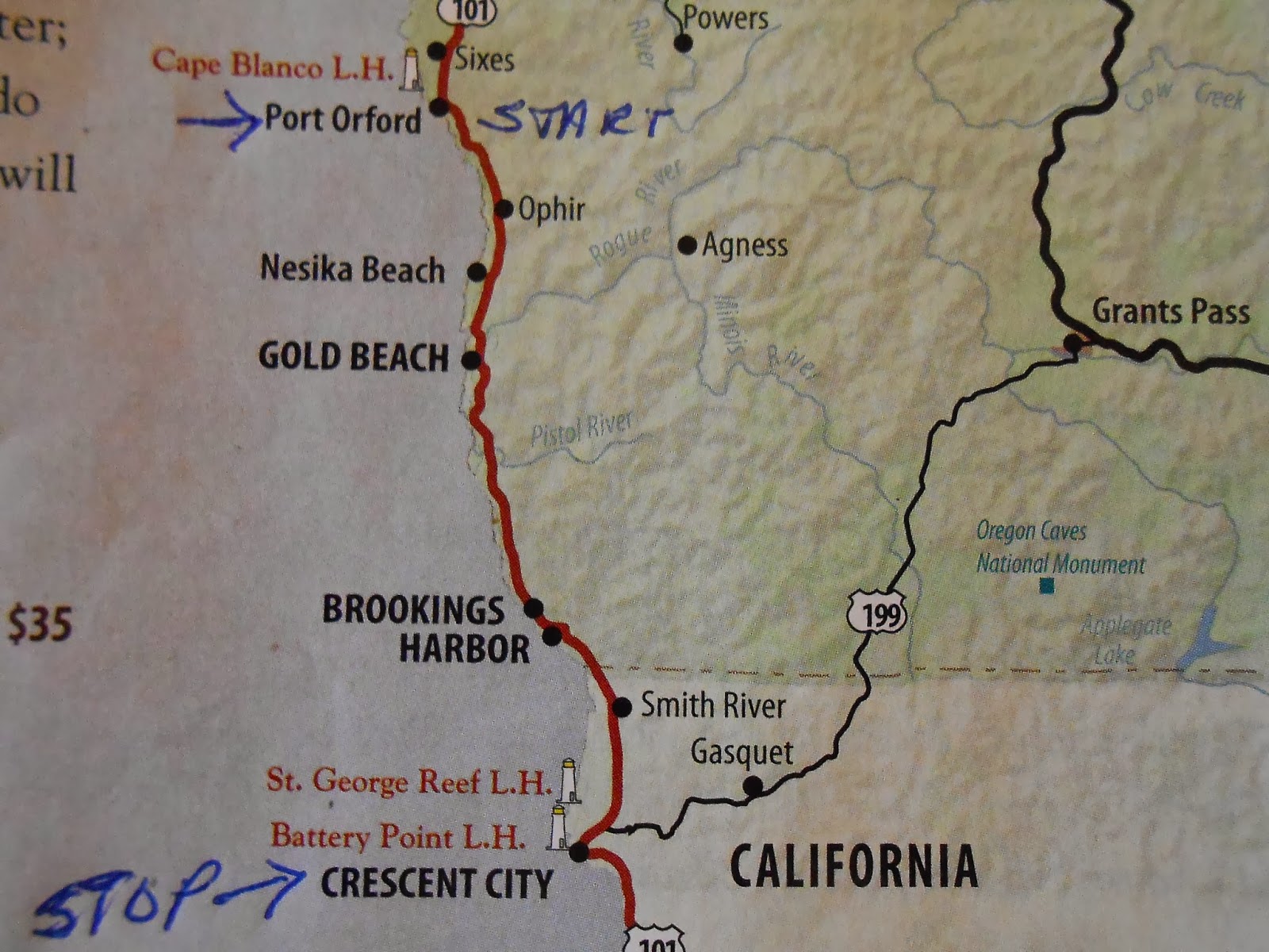 Ramblings of Roamers Port Orford, Oregon to Crescent City, California