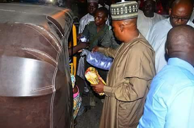 Photos: Governor Shettima visits scene of foiled Boko Haram attack in Maiduguri