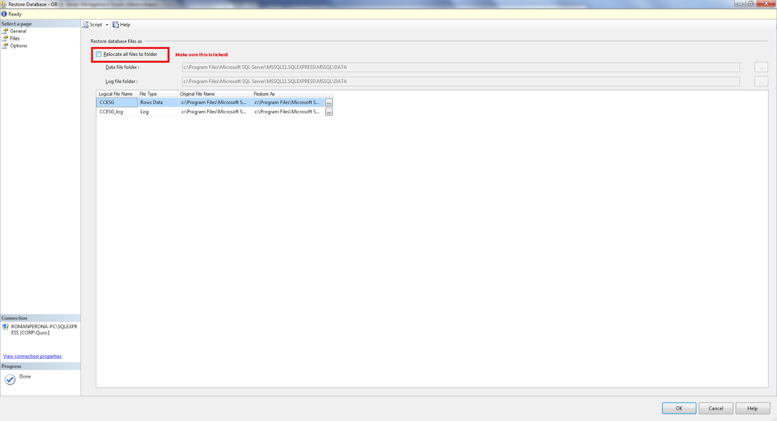 Seva SQL Server Operating system error 5 5(Access is denied.)