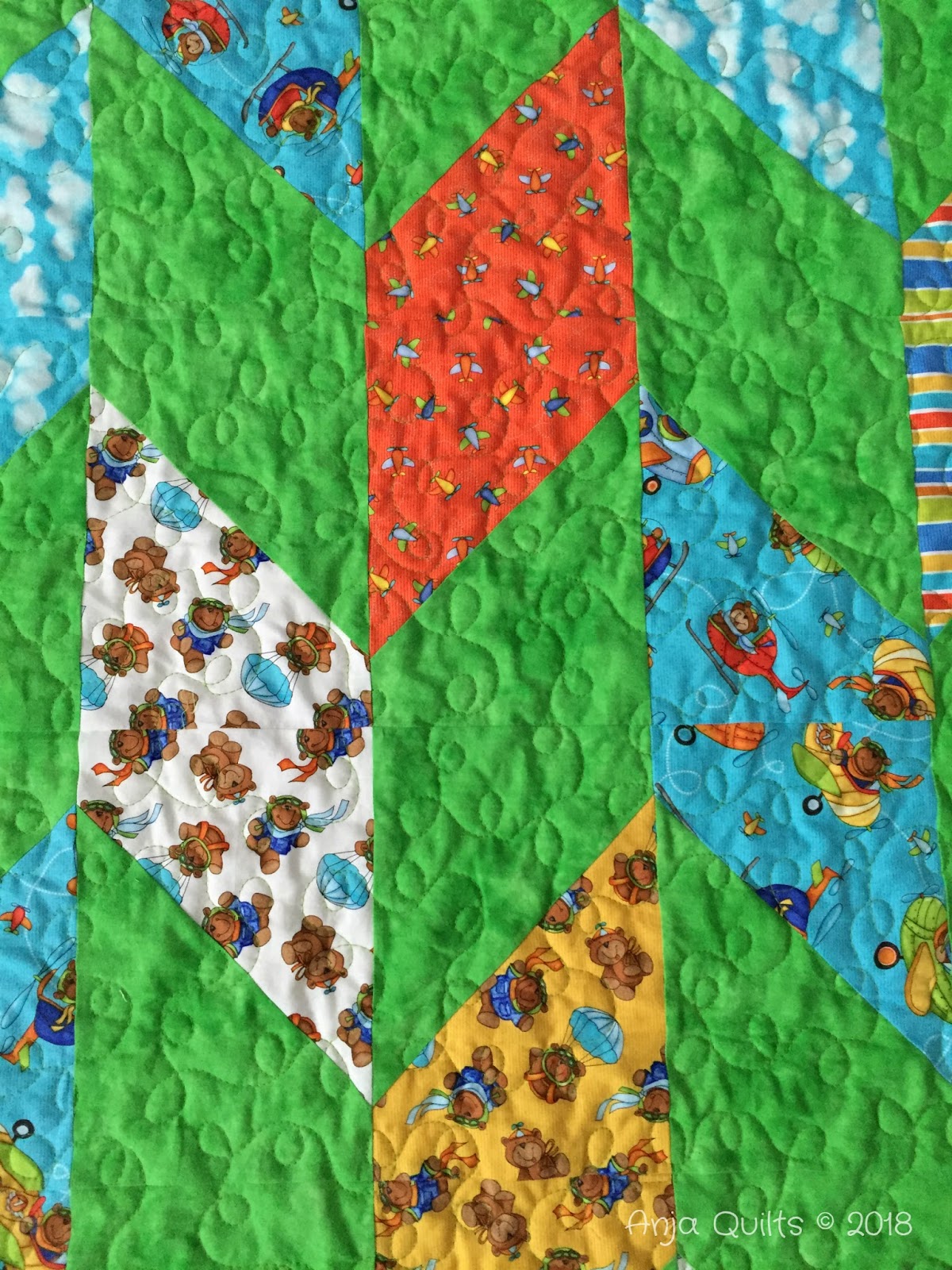 Anja Quilts TGIFF Fletcher Baby Quilt