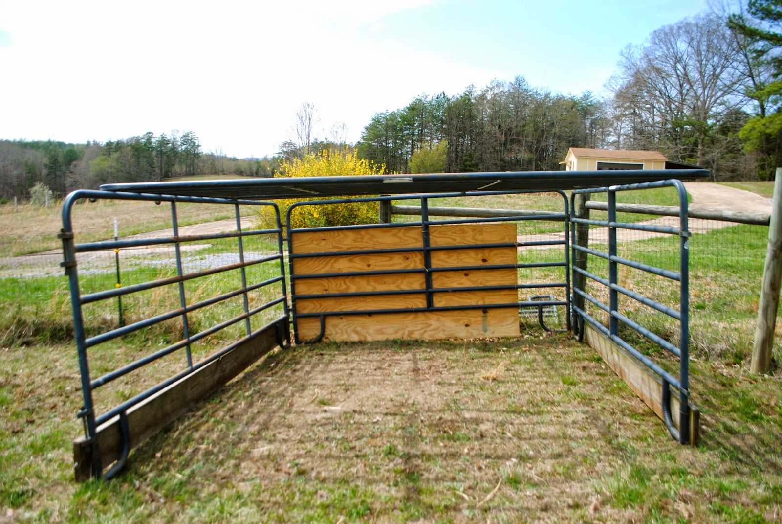 Adventures on Zephyr Hill Farm How to Make a Shade Shack from Corral