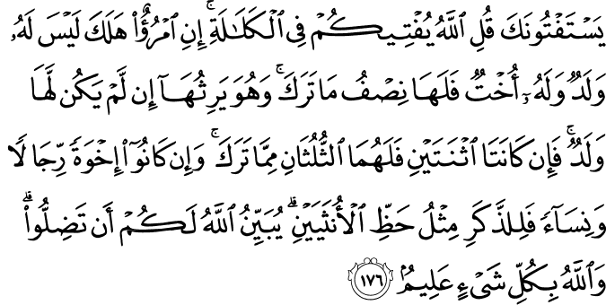 Surat An-Nisa Ayat 176