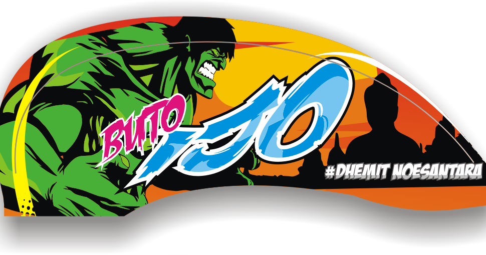 3D Javanesse Hulk Buto Ijo Vector CDR Design For Cutting Sticker And ...