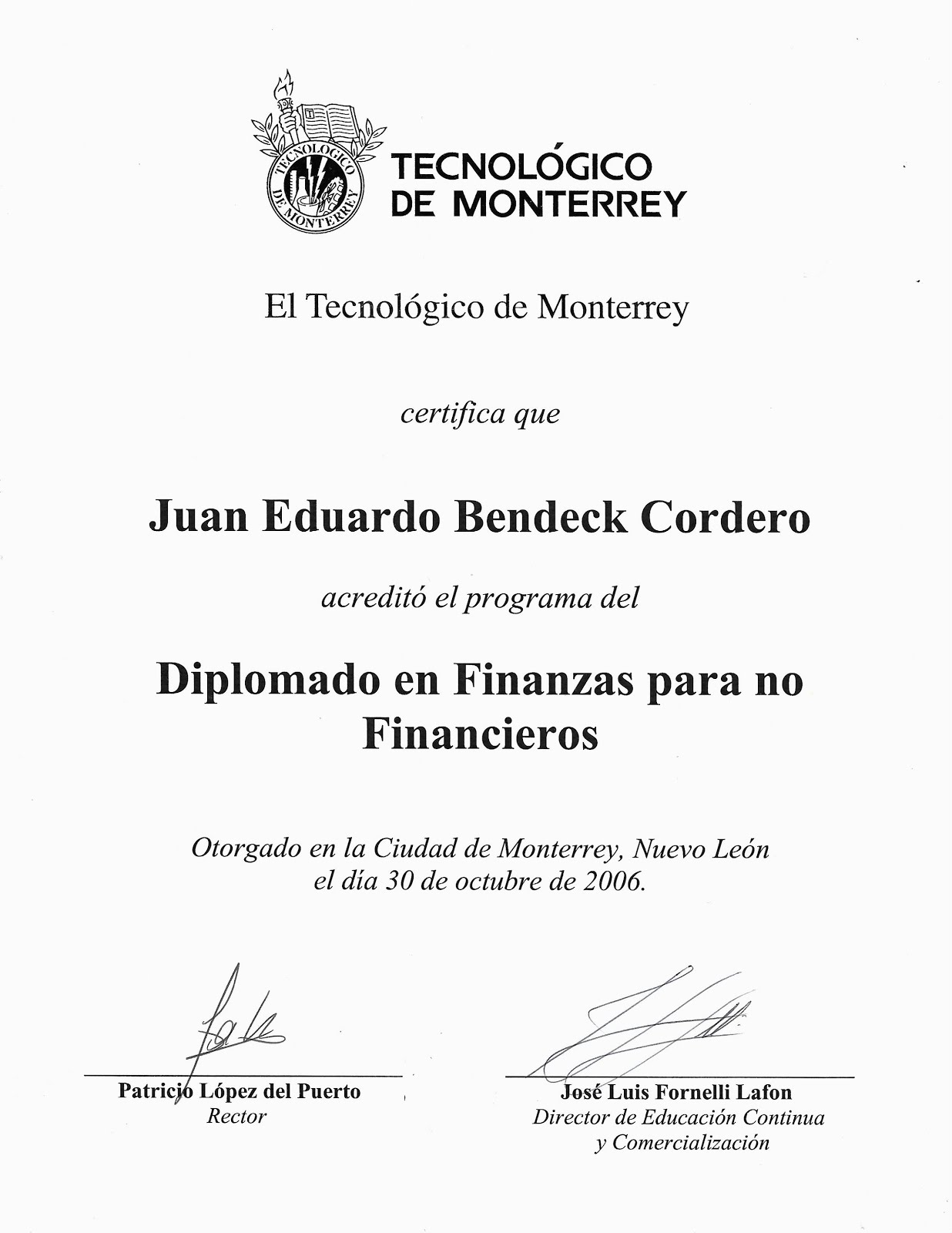 Diploma en Finanzas