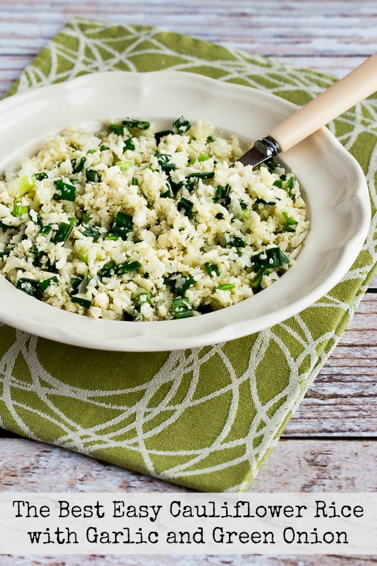 The Best Easy Cauliflower Rice with Garlic and Green Onion