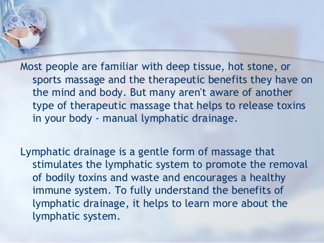 Wave Crest Massage: Theraputic Benefits Of Lymphatic Drainage
