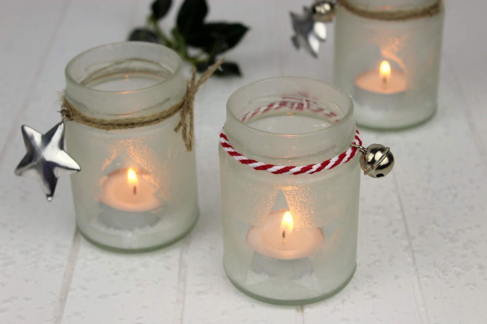 DIY wunderschöne Weihnachtsdeko - Eisblumen Windlichter ...