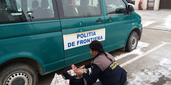 Ţigări fără marcaje fiscale, confiscate de poliţiştii de frontieră mehedinţeni