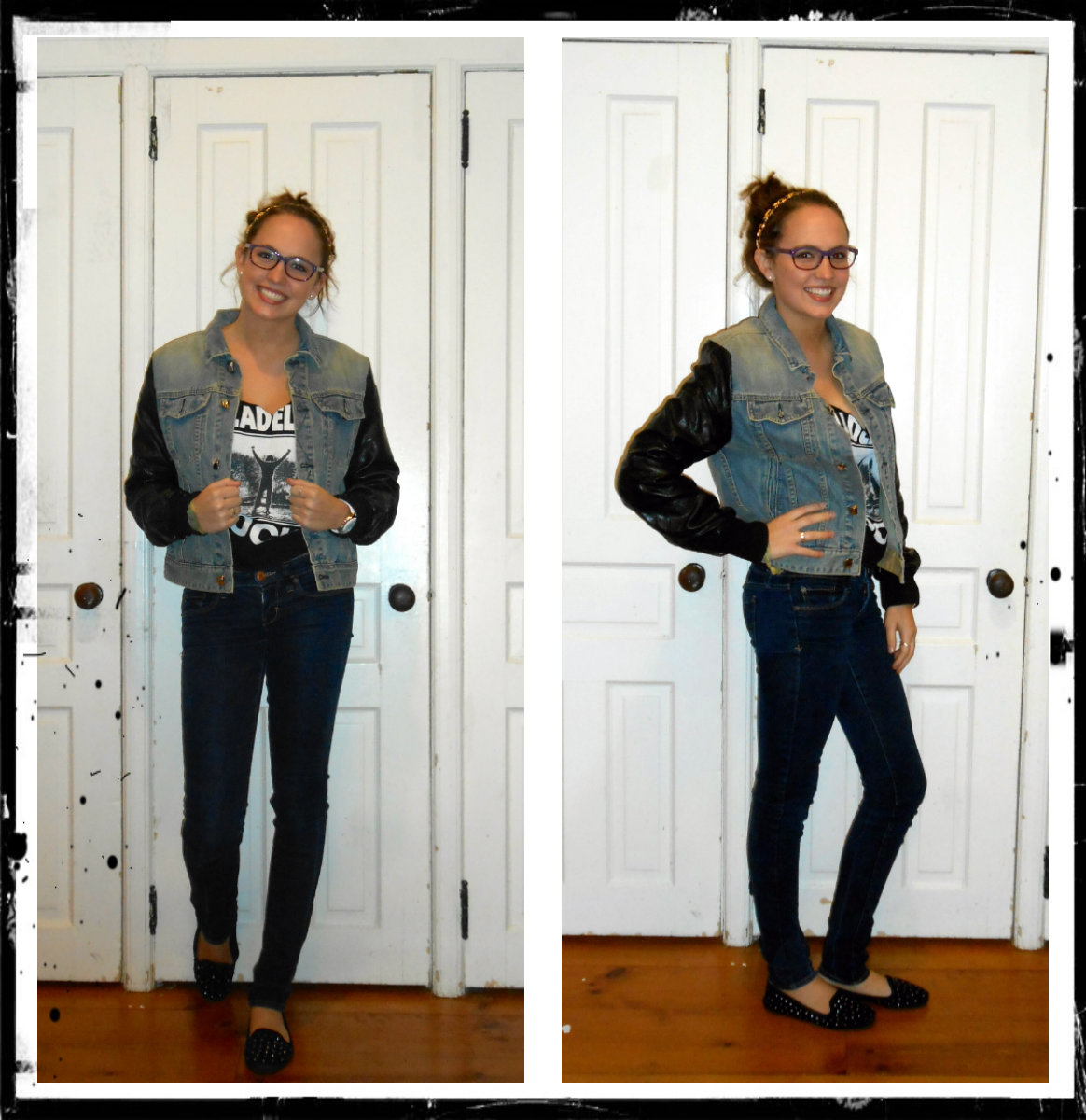 Elegance of the Mind DIY Denim Leather Jacket