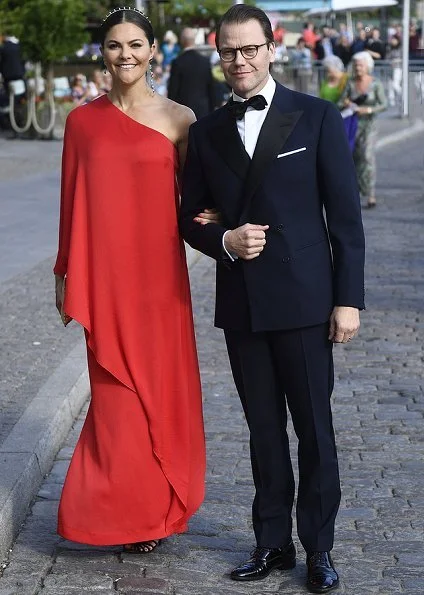 Princess Madeleine wore Giambattista Valli Green Garden Butterfly-print Tiered Silk-georgette Gown. Crown Princess Victoria, Princess Sofia