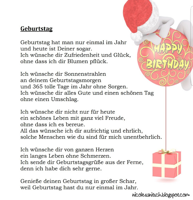 Gedichte Von Nicole Sunitsch Autorin Geburtstag Happy