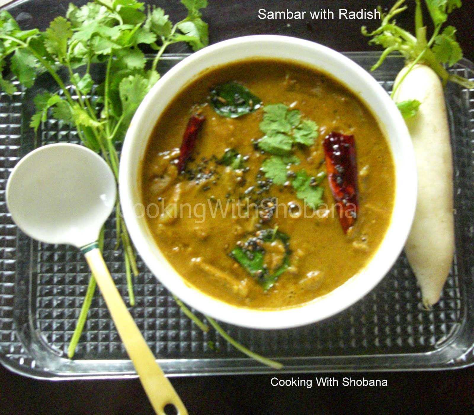 Cooking With Shobana RADISH SAMBAR