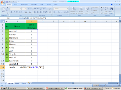 Excel | Menghitung Jumlah Huruf