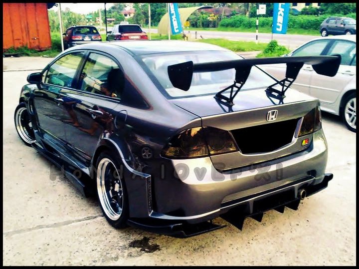 Modified Cars: modified black honda civic reborn