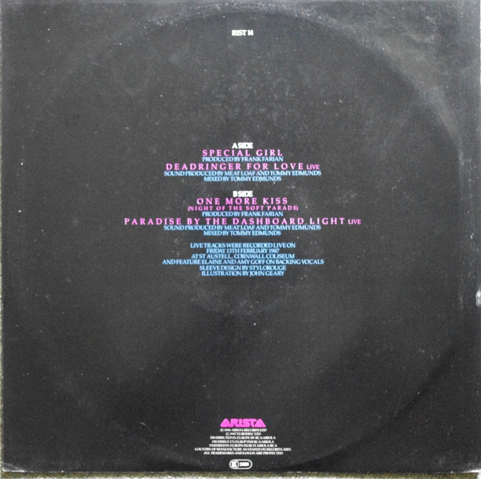 Meat Loaf Vinyl, Singles 7"/12" and other stuff Meat Loaf