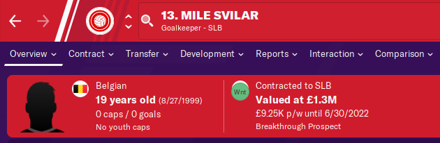 FM20 Wonderkid - Mile Svilar FM20 Wonderkid - Mile Svilar