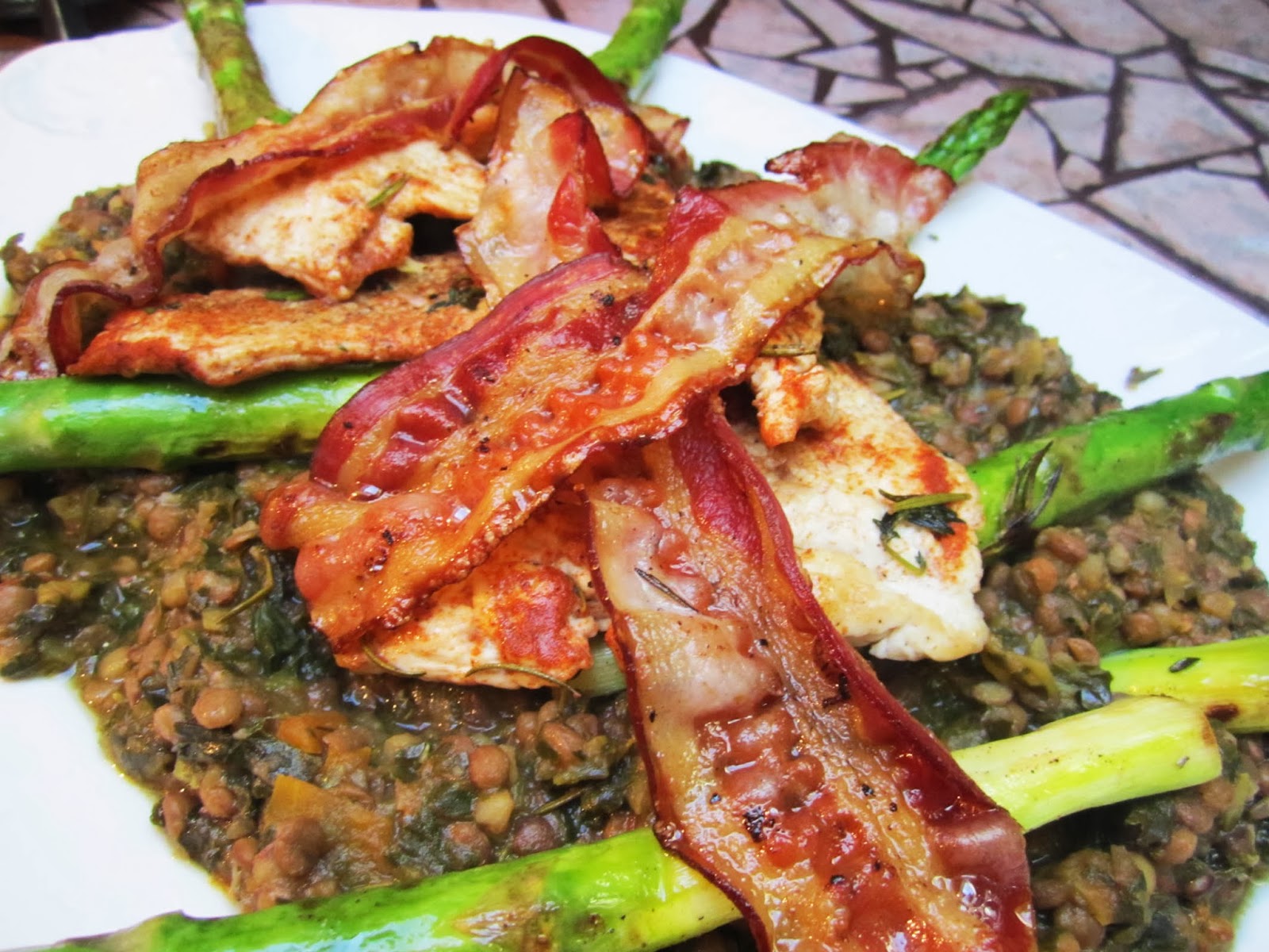 The Eva Lotta/Jamie Project Spiced Chicken, Bacon, Asparagus & Spinach