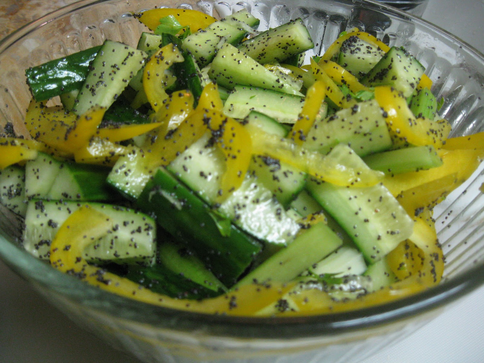 Delectable You Cucumber Poppy Seed Salad