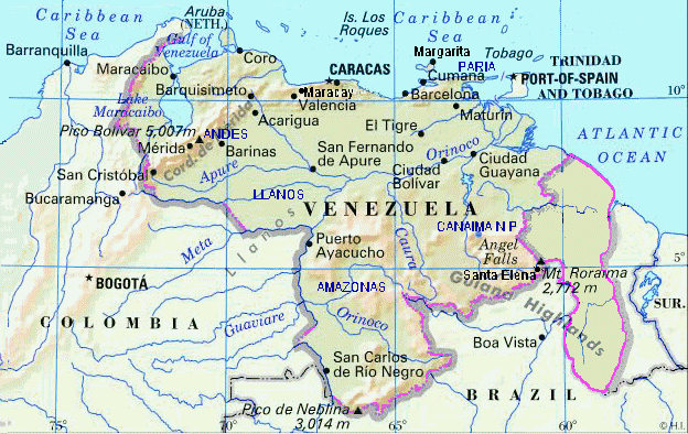Venezuela | Mapas da Venezuela
