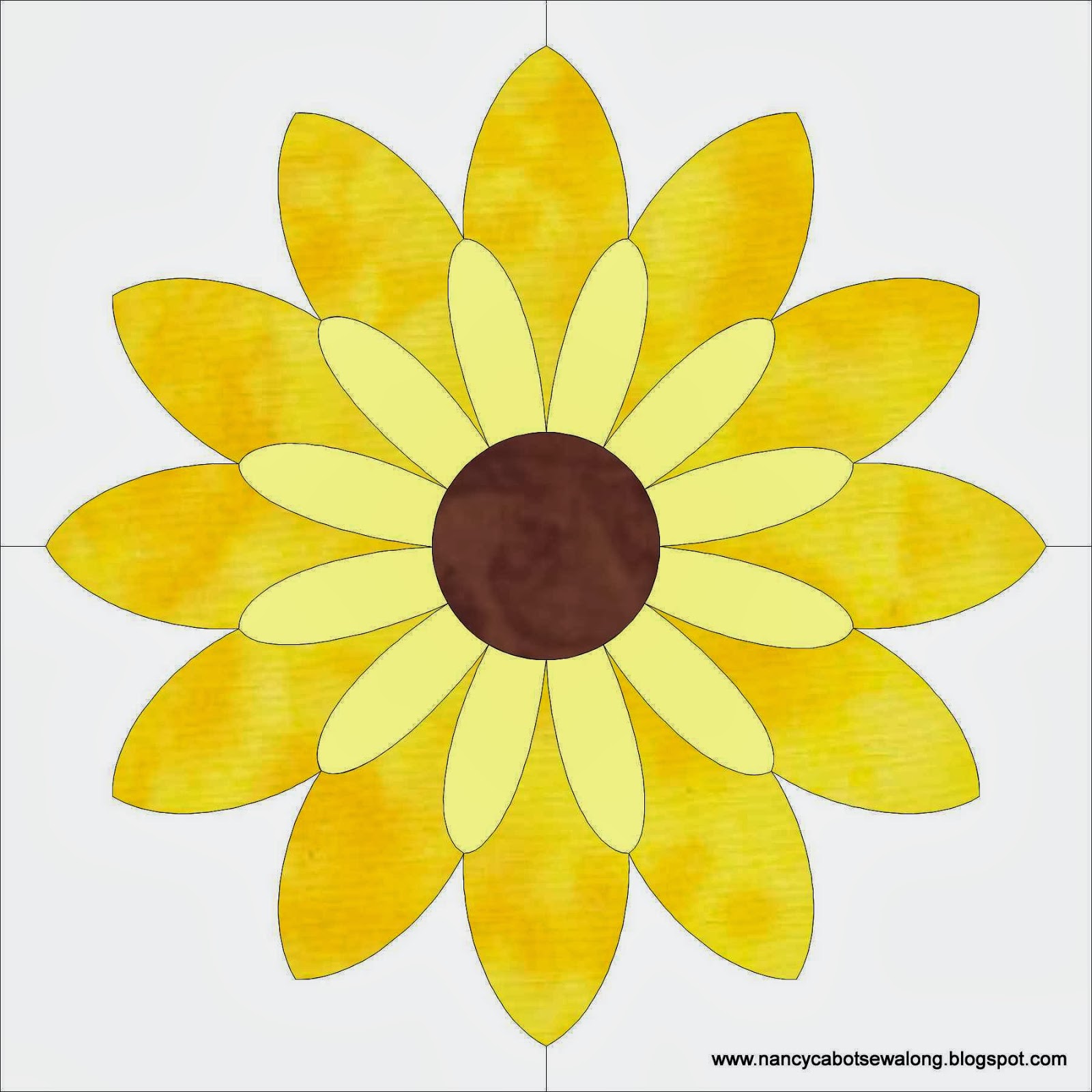 Moore About Nancy: Sunflower quilt block