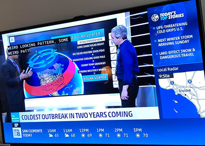 The Polar Vortex is predicted to bring really cold weather (Source: The Weather Channel)