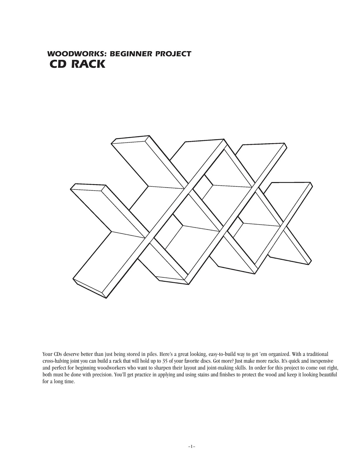 TEDS Woodworking Projects CD Rack