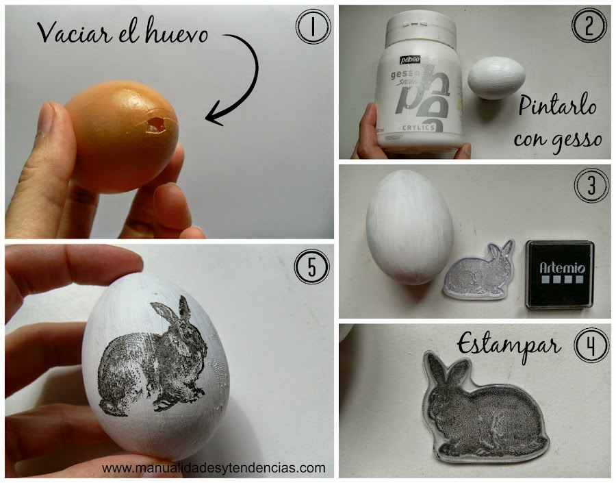 Cómo decorar huevos de Pascua con sellos