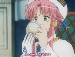 drinking anime coffee aqua september akari