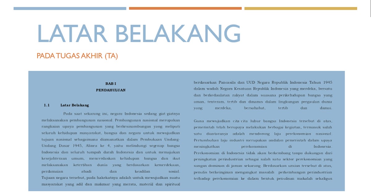 Menulis Latar Belakang untuk Tugas Akhir ~ Joesha Pictures - Information