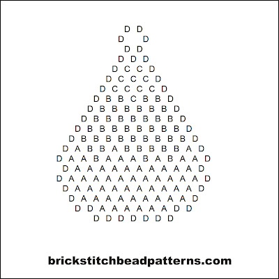 Click for a larger image of the Small Harvest Candy Corn Halloween bead pattern word chart.